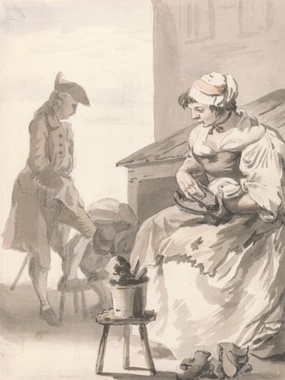 London Cries - Shoe Cleaner by Paul Sandby